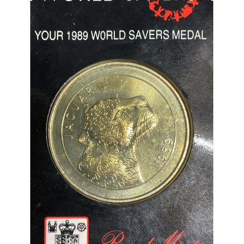 18 - 5 world saver coins 1989 Jaguar, 1990 Elephant, 1991 Golden eagle, 1992 Black Rhino