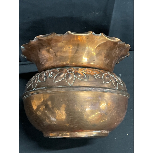 82 - Large art nouveau copper planter