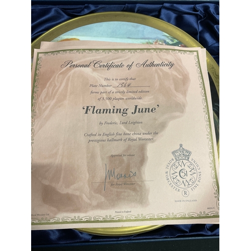 84 - Royal Worcester Ltd edition bone china plate in presentation box no 1364 of 3500 made for Bradford e... 