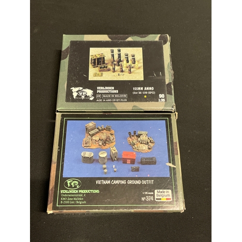 112 - Verlinden productions Vietnam camping Ground Outfit & 155mm ammo sets