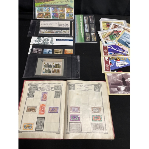 116 - Selection of vintage stamps, postcards and victory stamp album of world stamps