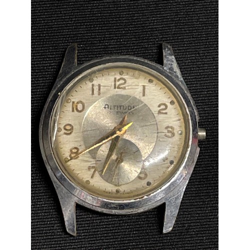 122 - Vintage Altitude mens  17 jewels watch face ( Requires some repair)