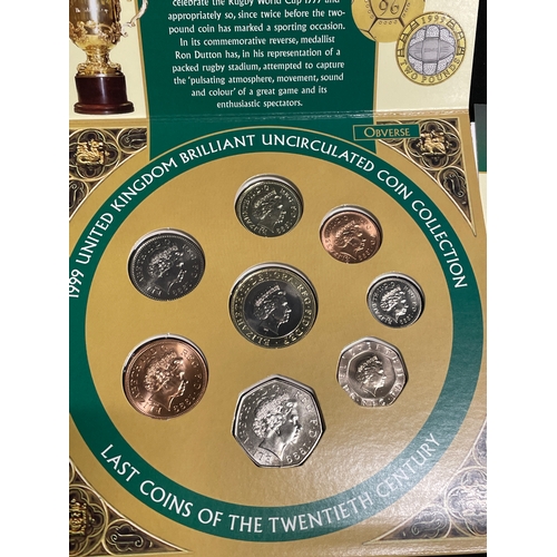 128 - Uncirculated coins from 20th century 1999 coin collection