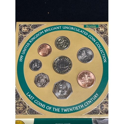 128 - Uncirculated coins from 20th century 1999 coin collection