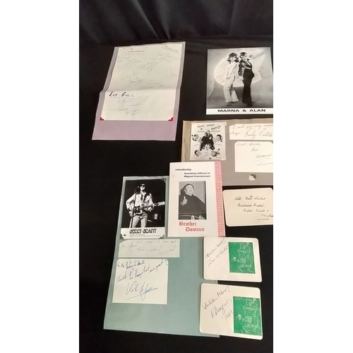 164 - Selection of autographs from various artists