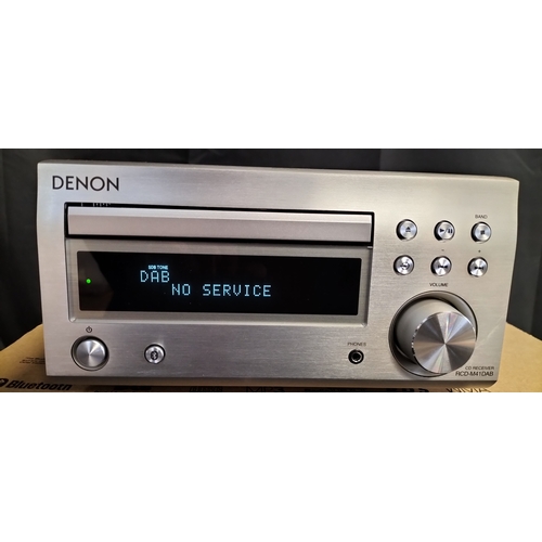 195 - Denon Stereo system CD, DAB radio, FM and Bluetooth, 2 Optical inputs with remote control (No Speake... 