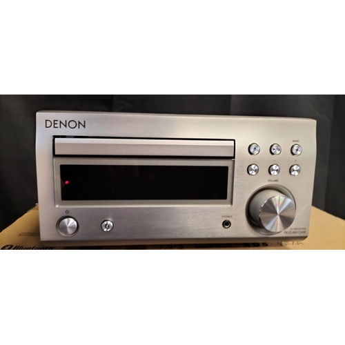 195 - Denon Stereo system CD, DAB radio, FM and Bluetooth, 2 Optical inputs with remote control (No Speake... 