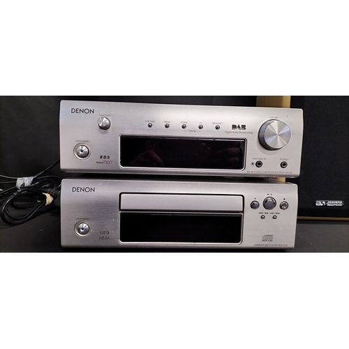 196 - Denon AM/FM stereo/DAB receiver and compact disk/MP3 player and remote control tested for power