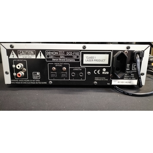 196 - Denon AM/FM stereo/DAB receiver and compact disk/MP3 player and remote control tested for power