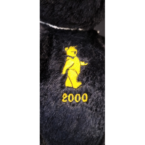 235 - Dean's Nightfall  black bear with golden pads and jointed limbs. From the 2000 range with stand and ... 