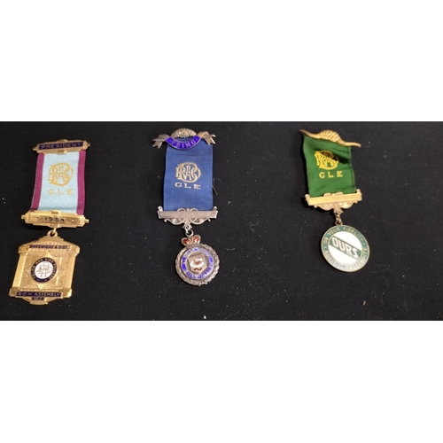 241 - 10 various masonic collarettes and jewels from various lodges and years