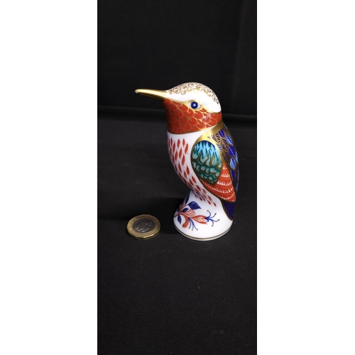 278 - Royal Crown Derby Imari kingfisher with gold button