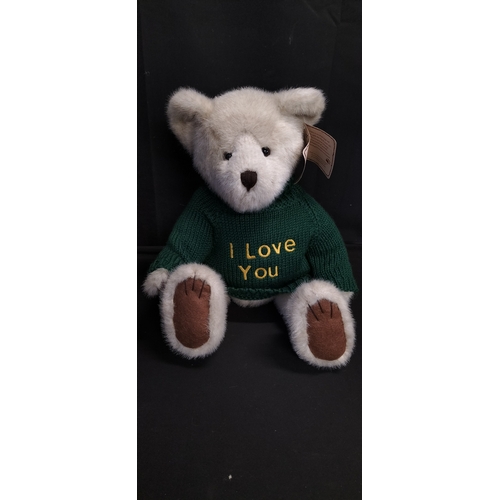 295 - Collectable valentine's Boyds Bear with certificate and place of purchase and box