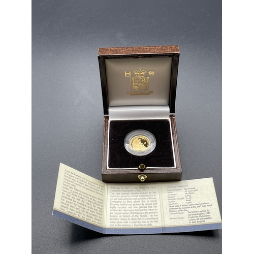 4 - Ltd Edition 2007 Britannia 22Ct Gold proof £10 Coin With Certificate of Authenticity No362