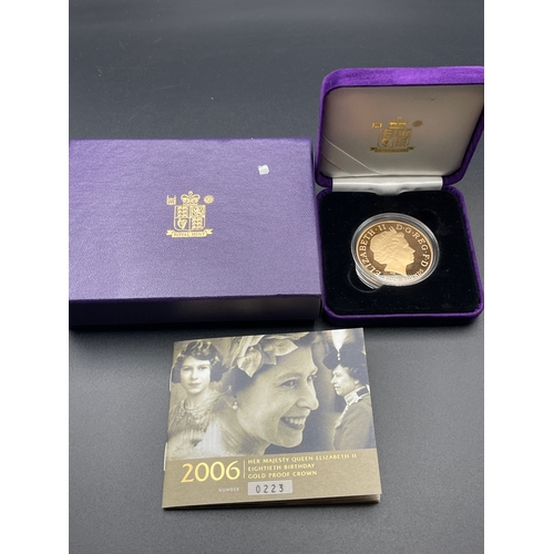 5 - Ltd Edition 2006 22Ct Gold proof Five Pounds Coin With Certificate of Authenticity 39.94g Commemorat... 