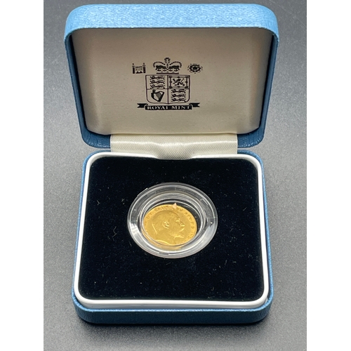 8 - 1907 22Ct George 6th Half Sovereign In Presentation Case