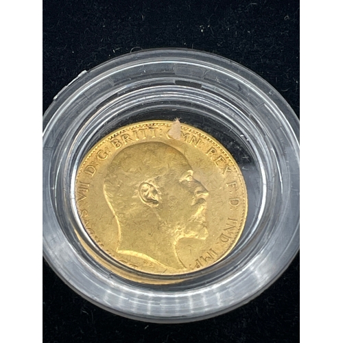 8 - 1907 22Ct George 6th Half Sovereign In Presentation Case