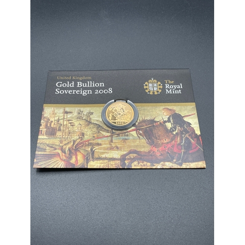 10 - Ltd Edition 2008 Unopened 22Ct Gold Full Sovereign