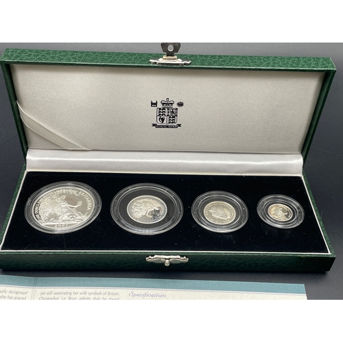 13 - Ltd Edition 2007 Britannia Collection Silver Proof Set In Original Leather Case