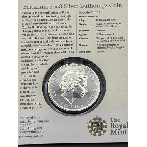 17 - Ltd Edition 2008 Silver Proof Britannia £2 Coin Unopened