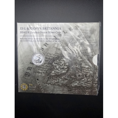 19 - So Gairsoppa Britain's 2104 UK Quater-Ounce 999 silver coin. 
Still sealed, never been out of the pa... 