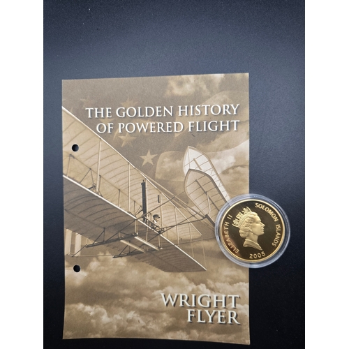 24 - The Golden History of Powered Flight - Wright 1903 Flyer 25$ (dollar) 2005 coin. 
Limited edition. 1... 