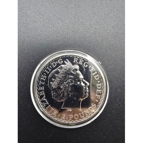 29 - Limited edition Queen Elizabeth II - 1oz fine silver 2008 Silver Britannia.  With paperwork.
40mm di... 