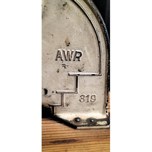 86 - Vintage AWR 319 meat slicer on wooden block