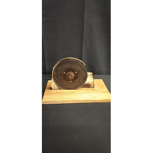 86 - Vintage AWR 319 meat slicer on wooden block