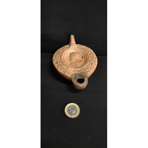 89 - Terracotta Oil lamp celebrating the Prolian Jubilee in 1963