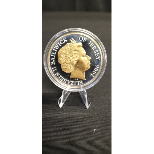 100 - Silver and gilt proof £5 coin celebrating HM Queen Elizabeth's 80th Birthday