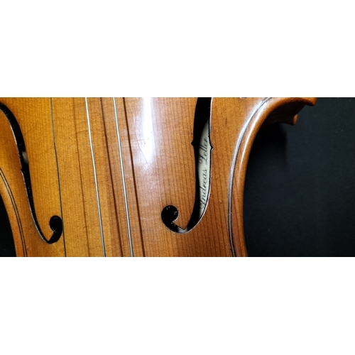 109 - Andreas Feller violin and bow in a hard case