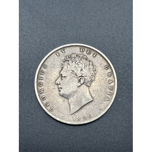 38 - 1826 George 4th Silver Half Crown