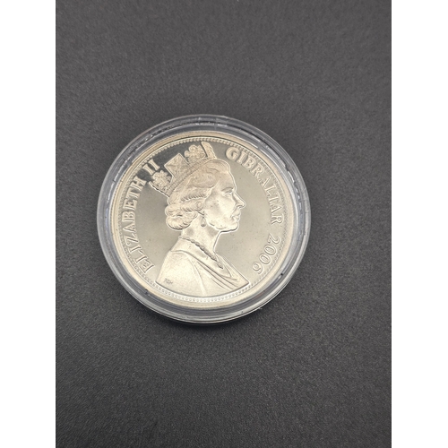 49 - Gibraltar one crown 80th Anniversary Birth of the queen Elizabeth  II, four portraits 2006 proof.