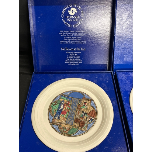 229 - 1980 & 1982 Ltd edition Hornsea Christmas plates decorated in 24 ct gold