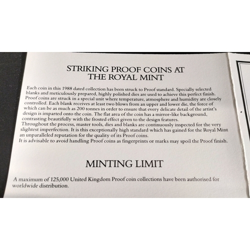 264 - Royal Mint United kingdom 1988  proof coin collection with certificate of authenticity