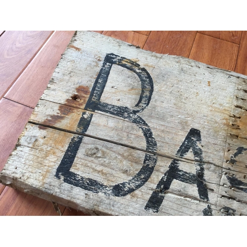 108 - WW2 FILM PROP BATTLE OF THE BULGE BASTOGNE WOODEN ROAD DIRECTION SIGN