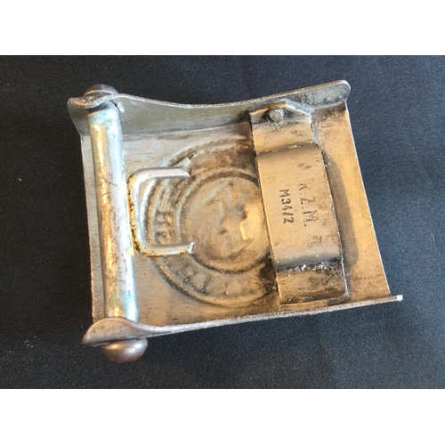 119 - RARE WW2 GERMAN 2ND BATTALION WAFFEN SS WOLFS HOOK BELT BUCKLE WITH MAKERS STAMP ON REVERSE SIDE
