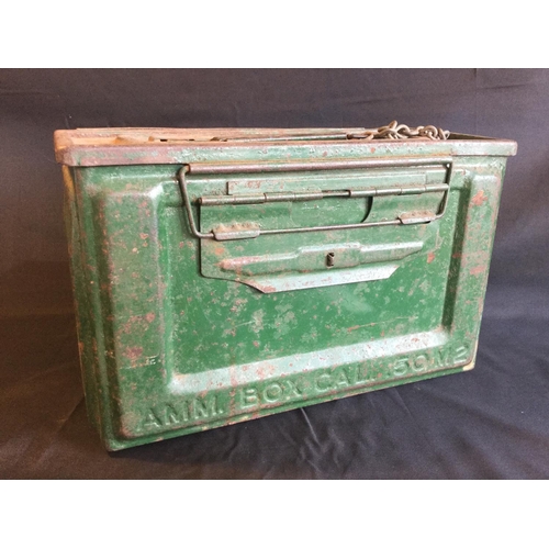 121 - RARE WW2 ORIGINAL US RANGERS UNIT 50 CAL AMMUNITION BOX c1944