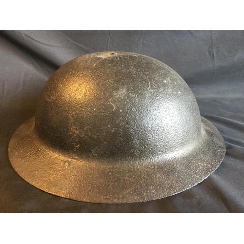 153 - ORIGINAL SOMME FIND SOLID WW1 TOMMY HELMET RUSTED RELIC
