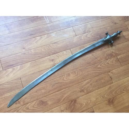 167 - 35INCH LONG ORIGINAL 20TH CENTURY CAVALRY SWORD WITH MARKINGS ON BLADE