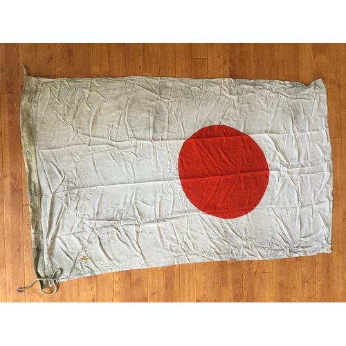19 - LARGE WW2 IMPERIAL JAPANESE MEAT BALL INFANTRY PATTERN FLAG, BURMA, 58 INCHES LONG