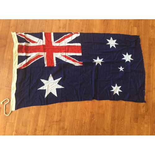 198 - 1944 WW2 Dated AUSTRALIAN MILITARY BROAD ARROW MARKED LINEN FLAG POSSIBLE D-DAY USE