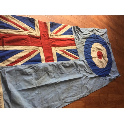 2 - RARE WW2  RAF SINGLE PANEL STITCHED AIR MINISTRY RAF 1943 AIRFIELD FLAG. 58