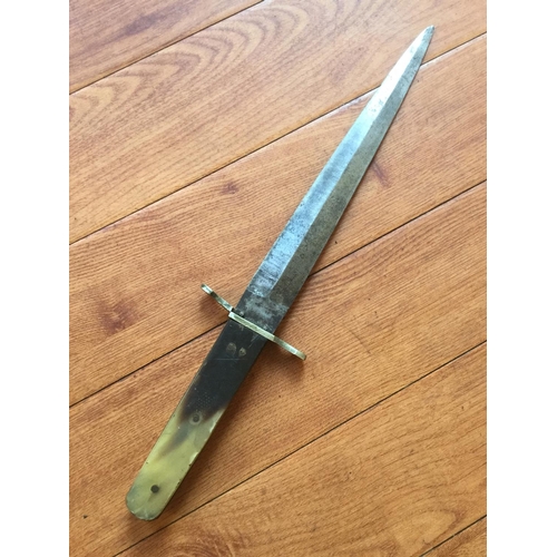 206 - VERY RARE AMERICAN CIVIL WAR ERA SELF DEFENDER FIGHTING KNIFE DAGGER