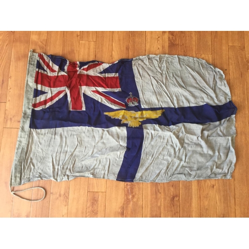 24 - RARE LINEN 8 WORN WW1 AIR MINISTRY RAF 1918 DATED AIRFIELD FLAG IN BEAUTIFUL CONDITION