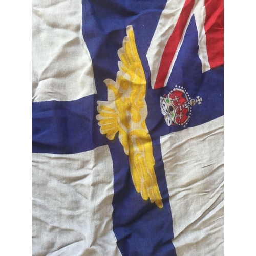 24 - RARE LINEN 8 WORN WW1 AIR MINISTRY RAF 1918 DATED AIRFIELD FLAG IN BEAUTIFUL CONDITION