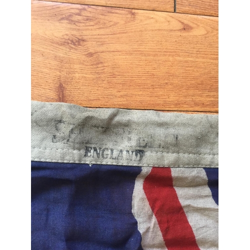 24 - RARE LINEN 8 WORN WW1 AIR MINISTRY RAF 1918 DATED AIRFIELD FLAG IN BEAUTIFUL CONDITION