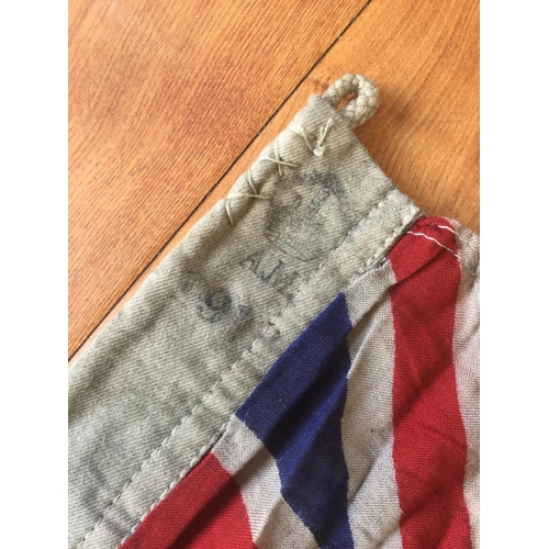 24 - RARE LINEN 8 WORN WW1 AIR MINISTRY RAF 1918 DATED AIRFIELD FLAG IN BEAUTIFUL CONDITION