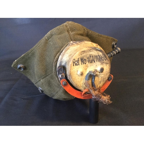 28 - RARE RAF PILOT OFFICERS D-TYPE OXYGEN MASK WITH VARIOUS STAMPS. WW2